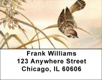 Sparrow And butterfly Address Labels | LBQBA-60