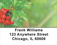 Holly With Greenery Address Labels | LBXMS-03