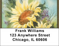 Watercolor Sunflowers Address Labels | LBZNAT-30