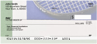 Abstract Tennis Court Personal Checks | ZSPO-81