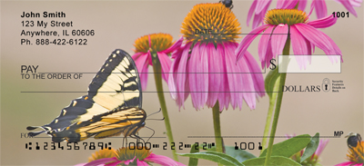 Brown Eyed Susans With Butterfly Checks