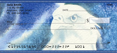American Eagle In Watercolor Personal Checks 