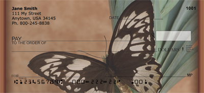 Terracotta Butterfly Personal Checks 
