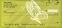 Butterflies On Green Personal Checks 