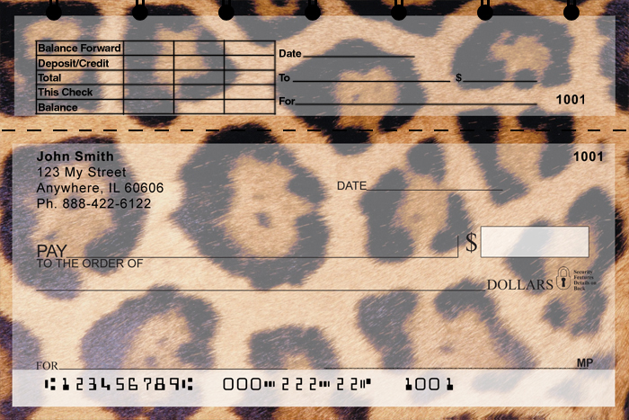 Animal Prints Top Stub Checks