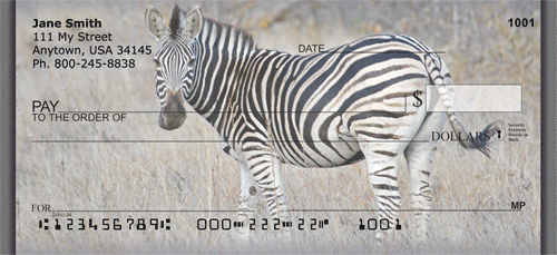 Zebra Safari Personal Checks