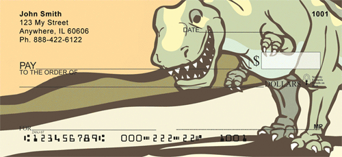 Cute & Friendly Dinosaurs Personal Checks