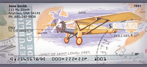 Vintage Airplane Stamps Checks