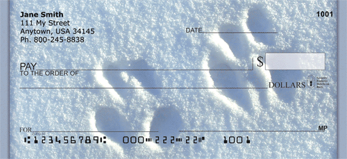 Animal Tracks in the Snow Personal Checks