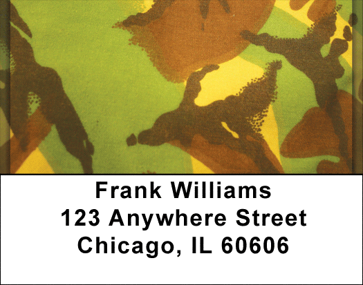 Camouflage - Bright Greens Address Labels