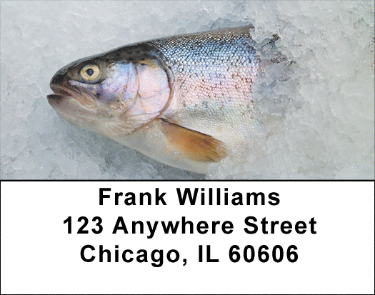 Trout On Ice Address Labels