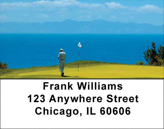 Golfers View Of Catalina Island Address Labels