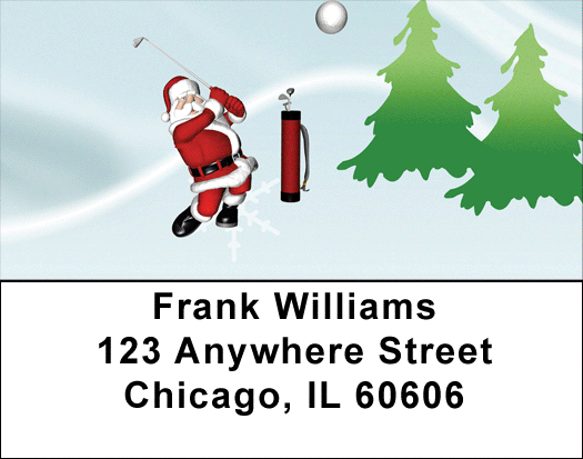 Santa's Slackin' Address Labels