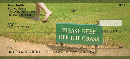 Please Keep Off The Grass Checks