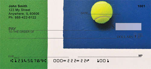 Abstract Tennis Court Personal Checks