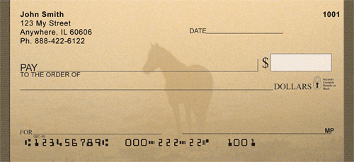 Horse Silhouettes Personal Checks
