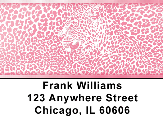Pink Animal Prints Address Labels