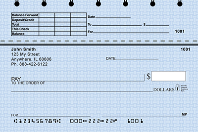 Blue Safety Top Stub Checks