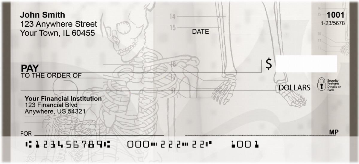 Human Skeleton Personal Checks