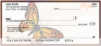 Filigree With Colorful Monarch Butterfly Personal Checks | ANK-70