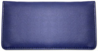 Royal Blue Smooth Leather Checkbook Cover