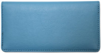 Light Blue Textured Leather Checkbook Cover