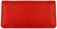 Red Textured Leather Checkbook Cover