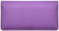 Violet Textured Leather Checkbook Cover