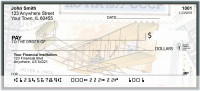 Vintage Airplane Stamps Personal Checks | FUN-05