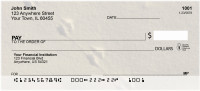 Snowy Animal Tracks Personal Checks | GEO-30