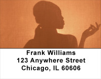 Female Silhouettes Address Labels | LBAFR-08