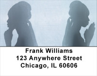 Female Silhouettes Address Labels | LBAFR-08