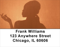 Female Silhouettes Address Labels | LBAFR-08