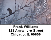 Sparrow In Winter Address Labels | LBANJ-18