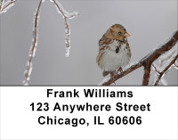 Sparrow In Winter Address Labels | LBANJ-18