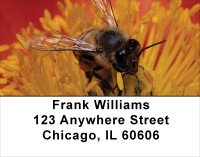 Bees On Flowers Address Labels | LBANK-18