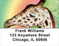 Giraffe Watercolor Portrait Address Labels | LBANK-43