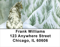 Big Cat In Winter Address Labels