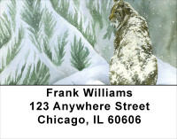 Big Cat In Winter Address Labels | LBANK-67