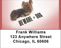 Beware Of Yorkie Dogs Address Labels | LBBBB-31