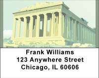 Pantheon Ruins On The Acropolis Address Labels | LBBBD-22