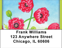 Playful Poppies Address Labels | LBBBD-53