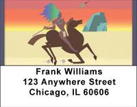 Horses On The High Plains Address Labels | LBBBE-09