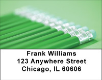 Green Pencils Address Labels
