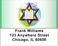 Star Of David Address Labels | LBBBG-42