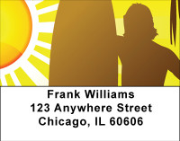 Bronze Surfer Address Labels | LBBBH-34