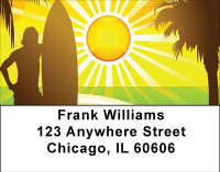 Bronze Surfer Address Labels | LBBBH-34