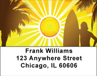 Bronze Surfer Address Labels | LBBBH-34