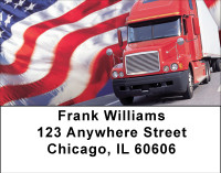 Patriotic Truckers Address Labels