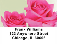 Pink Roses Address Labels | LBFLO-40